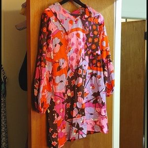 Vintage Pucci-esque long-sleeved mini dress szM